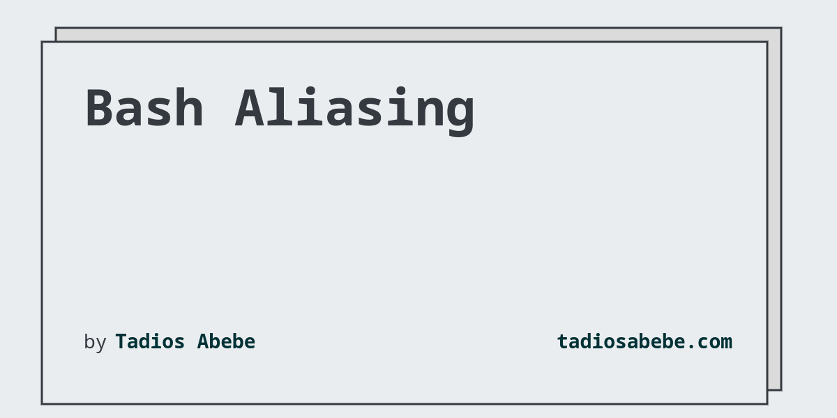 Bash Aliasing