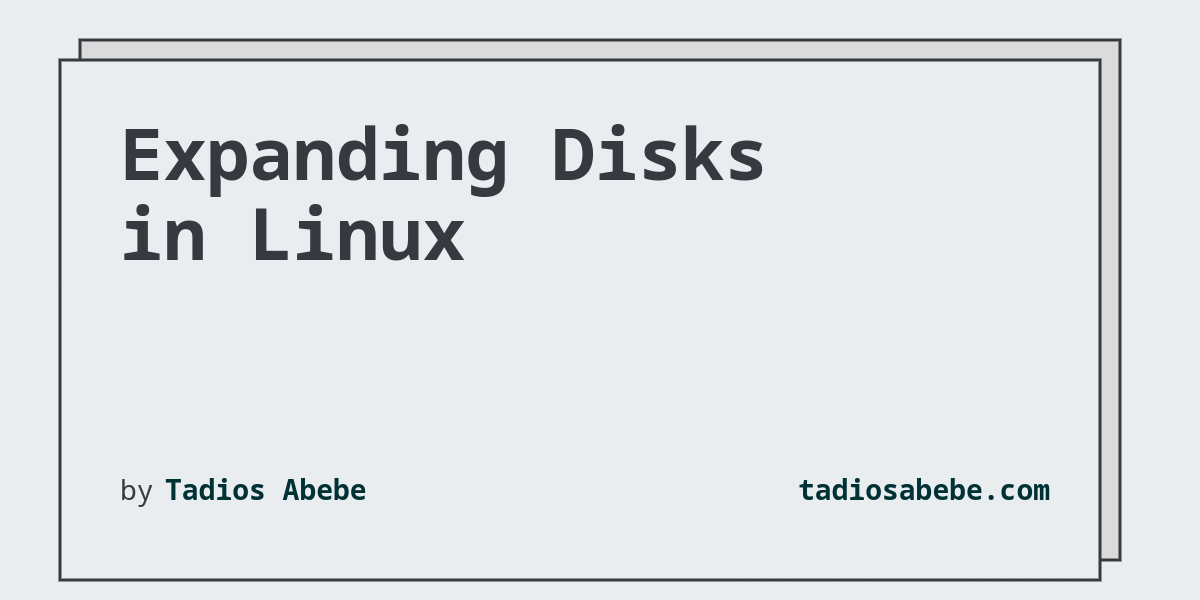 Expanding Disks in Linux