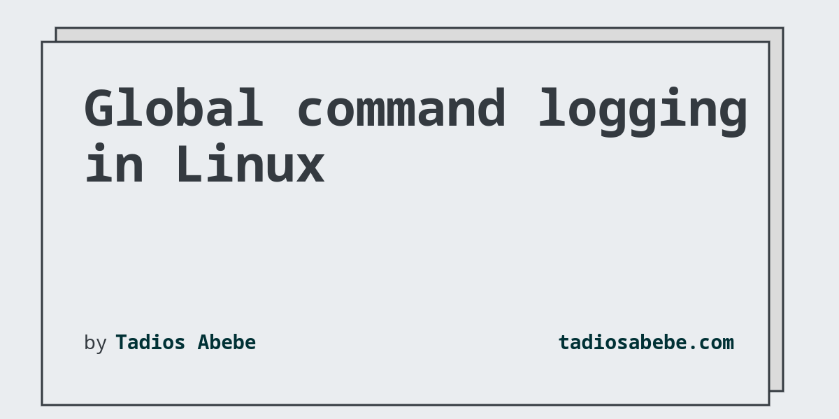 Global command logging in Linux